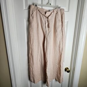 Rachel Zoe Women Pink Linen Pants Size Large